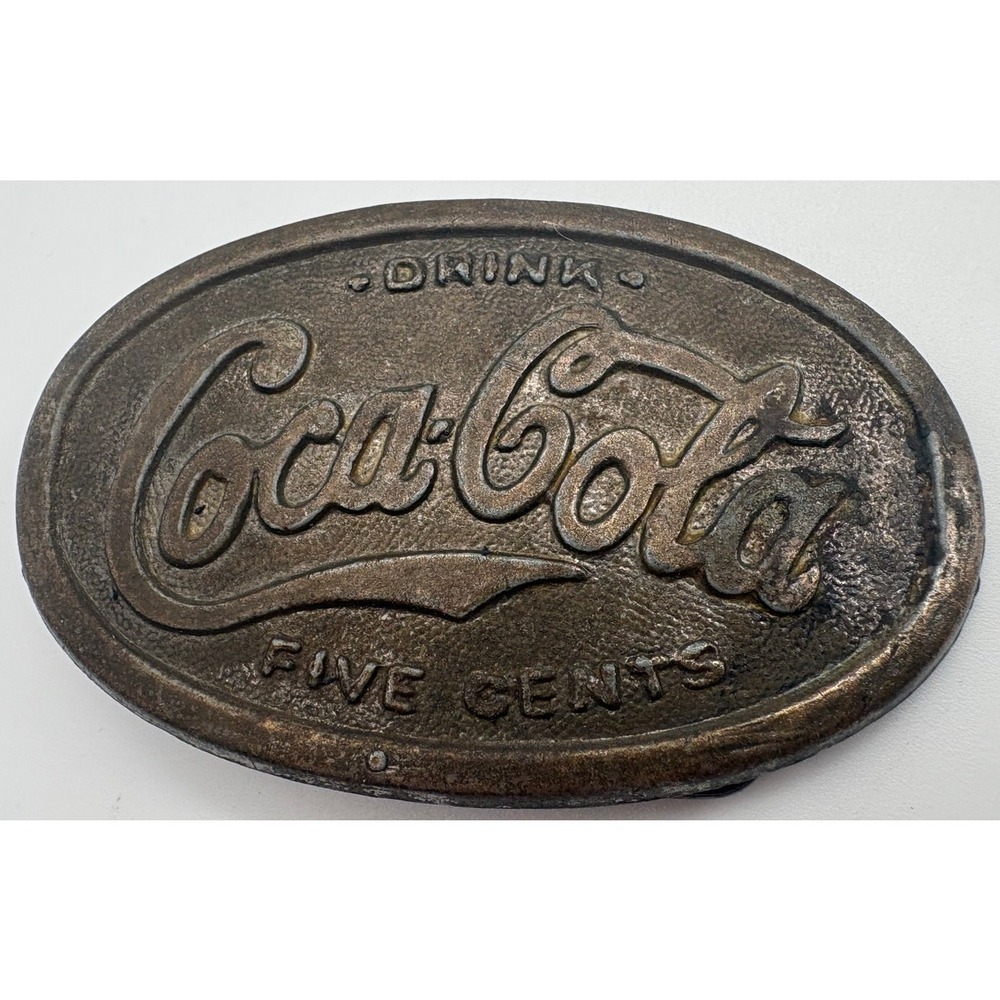 Drink Coca Cola Five Cents‎ Belt Buckle Vintage